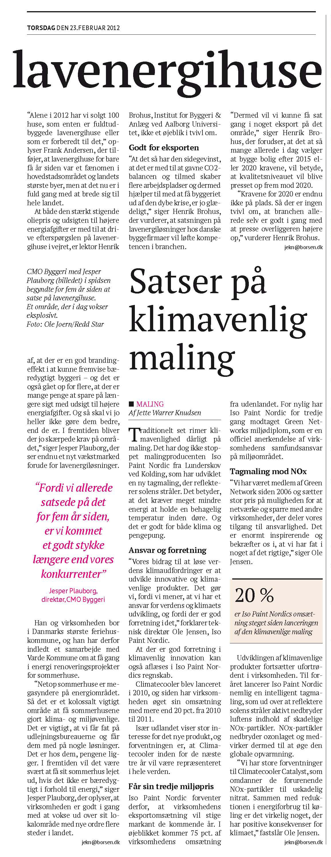 Satser på Klimamaling